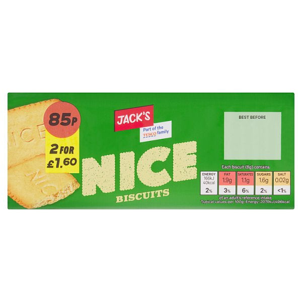 Jack's Nice Biscuits 200g [PM85 2 for £1.60 ]