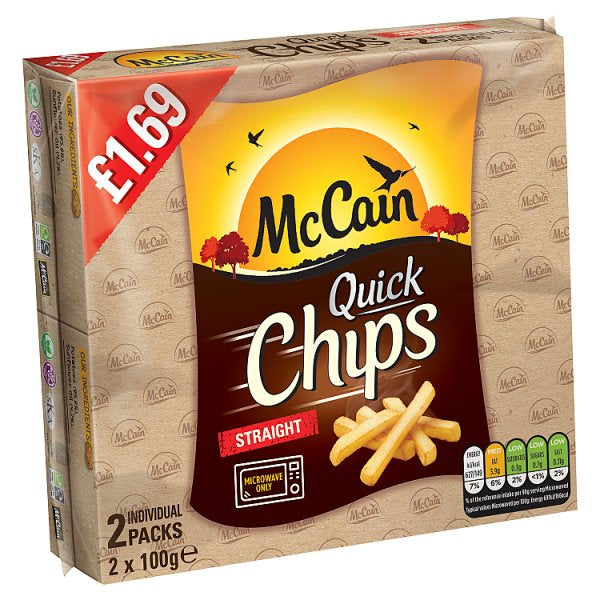 McCain Quick Chips Straight 2 x 100g (200g)