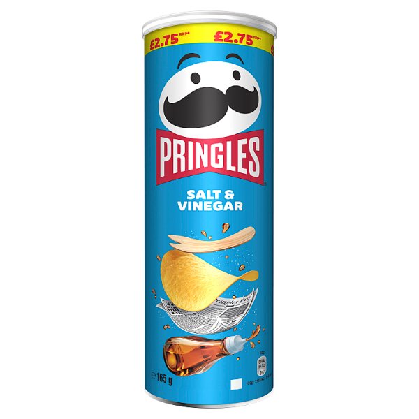 Pringles Salt & Vinegar Crisps 165g
