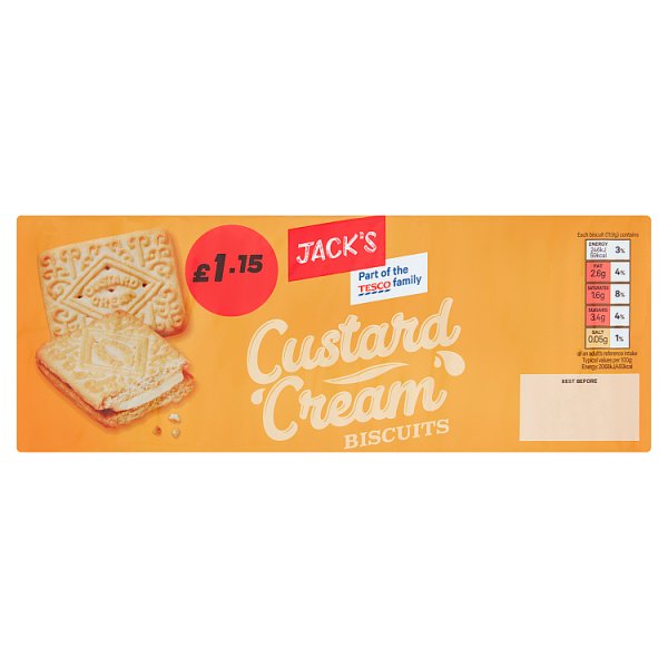 Jack's Custard Cream Biscuits 400g [PM £1.15 ]
