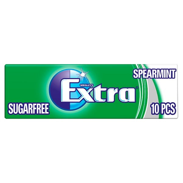 Extra Spearmint Chewing Gum Sugar Free 10 Pieces
