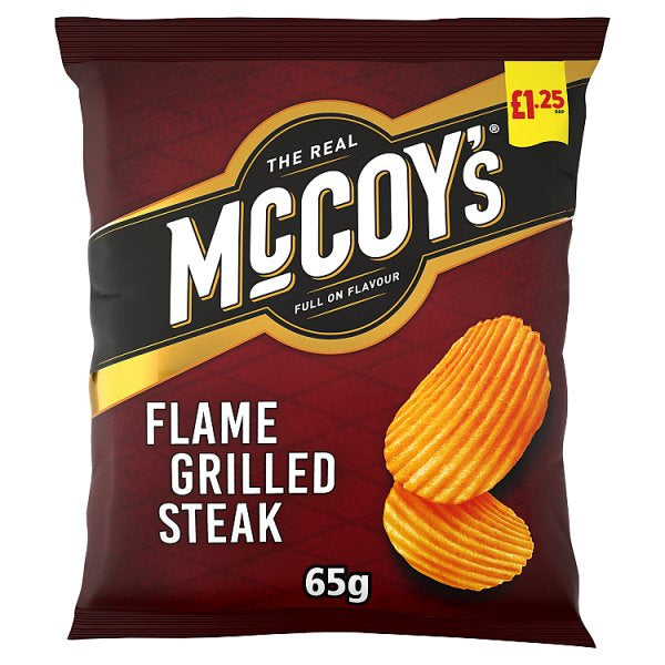 McCoy's Ridge Cut Flame Grilled Steak Flavour Potato Crisps 65g