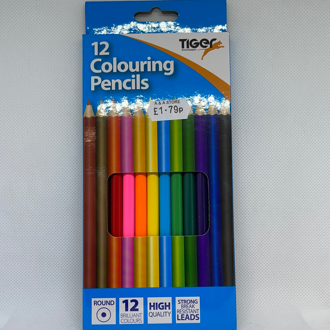 Tiger 12 Colouring Pencils