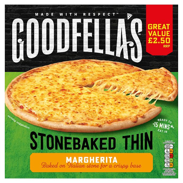 Goodfella's Stonebaked Thin Margherita 345g [PM £2.50 ]