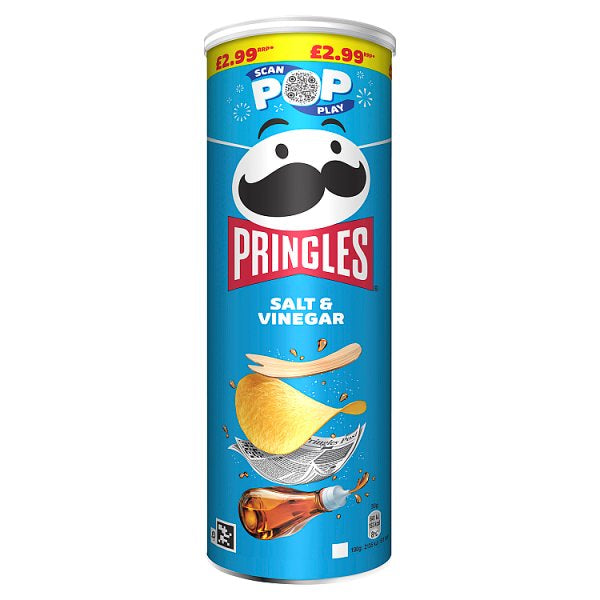 Pringles Salt & Vinegar Crisps 165g