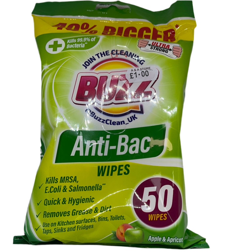 Buzz Anti-Bac  Wipes  Apple & Apricot