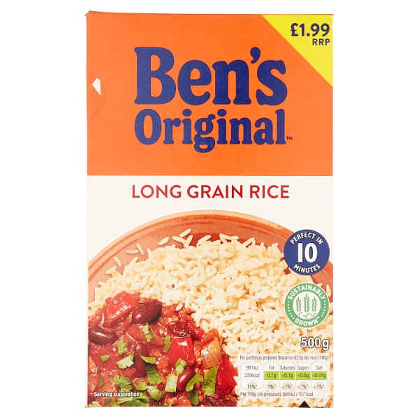 Ben's Original Long Grain Rice £1.99 500g