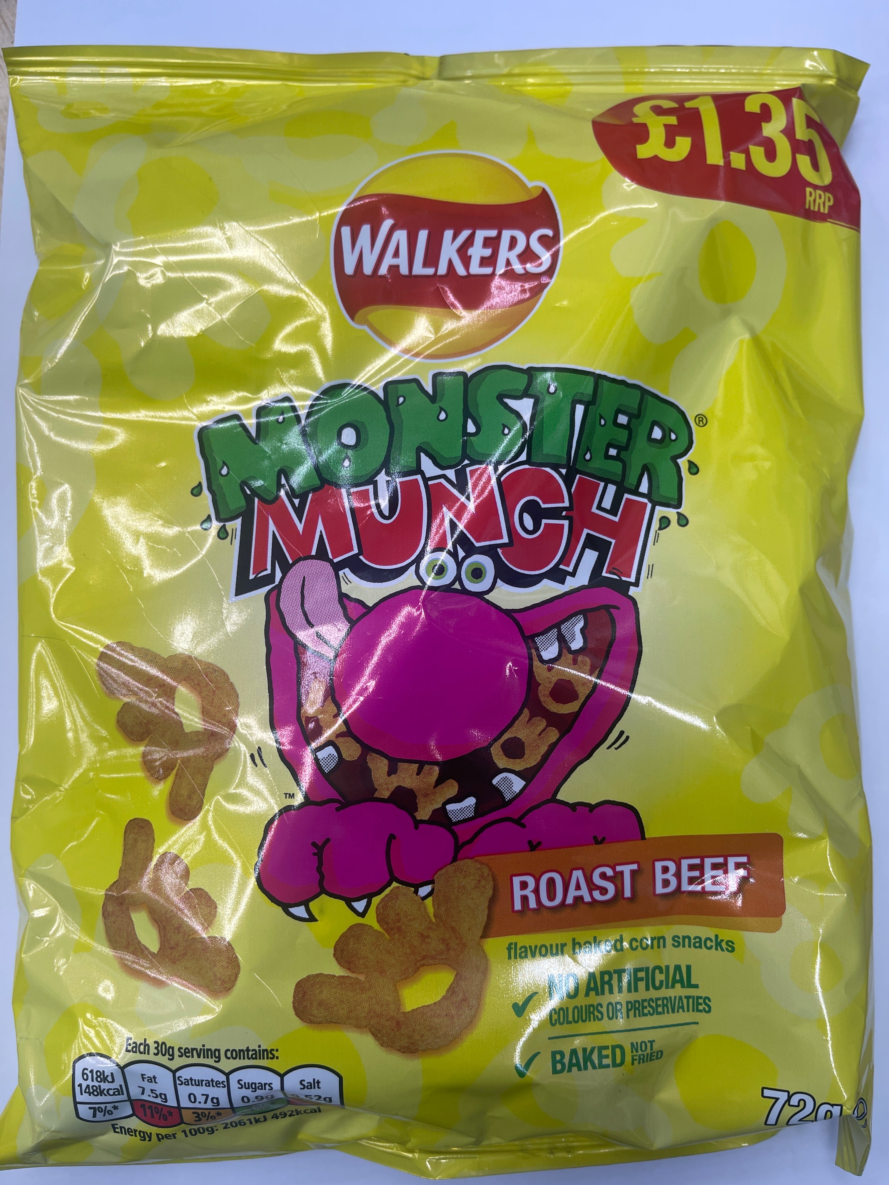 Walkers Monster Munch Roast Beef 72g