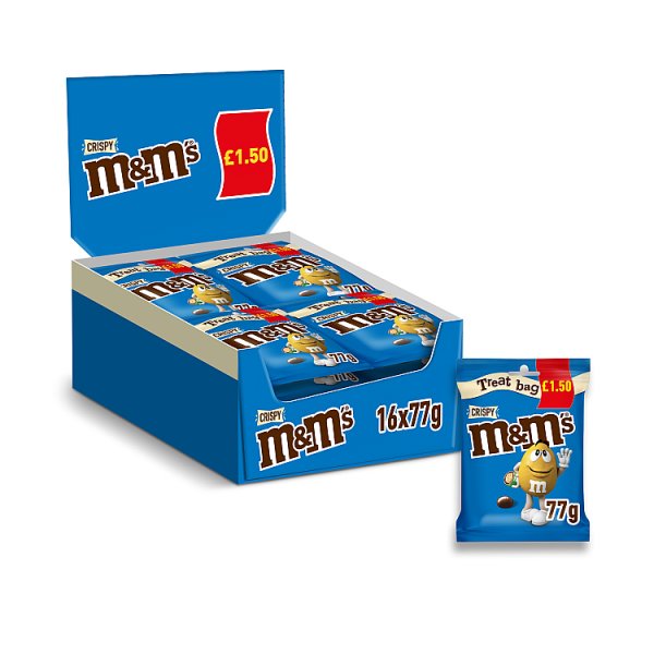 M&M's Crispy Milk Chocolate Bites Treat Bag 77g