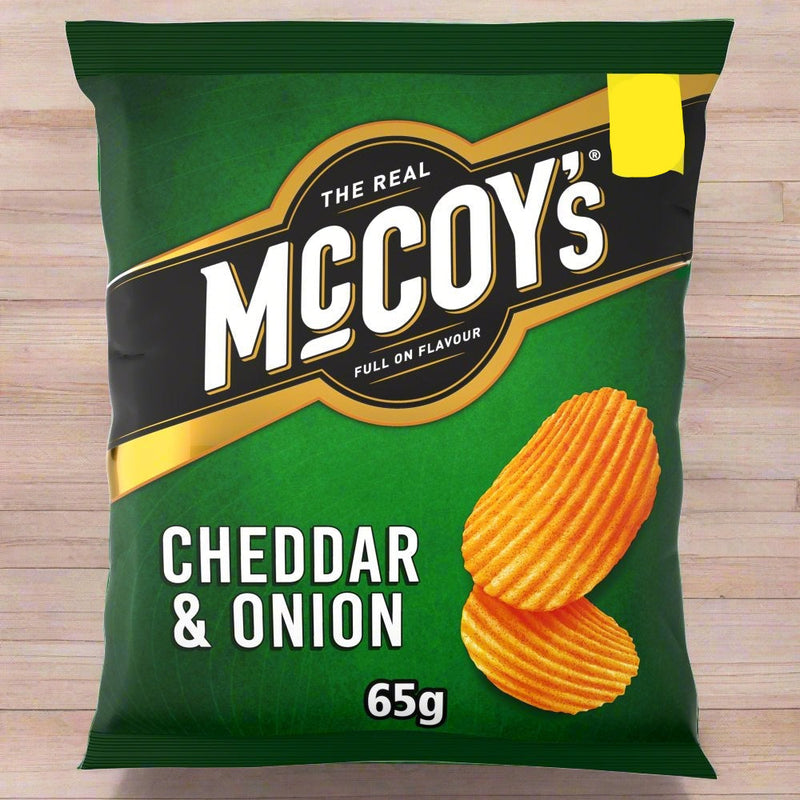 McCoy's Ridge Cut Cheddar & Onion Flavour Potato Crisps 65g