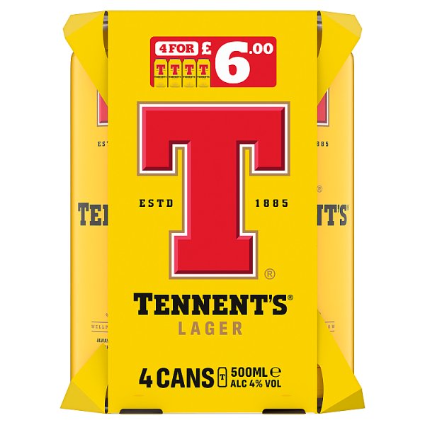 Tennent's Lager 4 x 500ml
