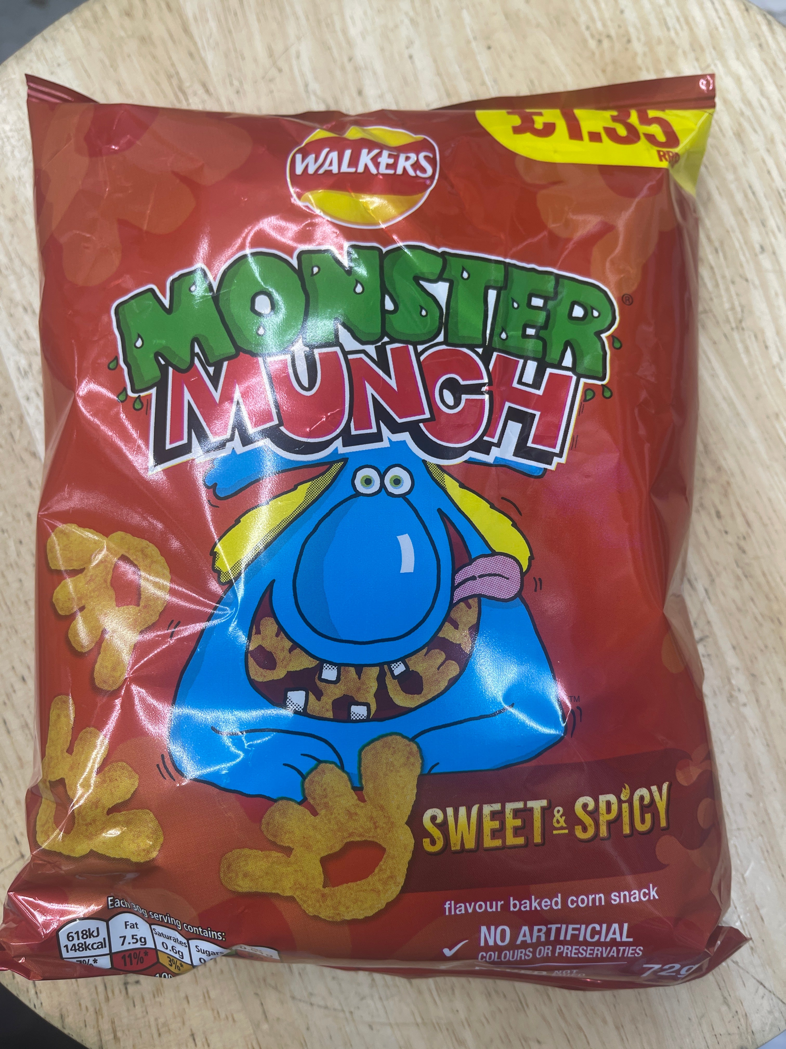 Walkers Monster Munch Sweet Spicy 72g