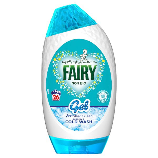 Fairy Non Bio Detergent Washing Gel,26 Washes 858 ml, Sensitive skin