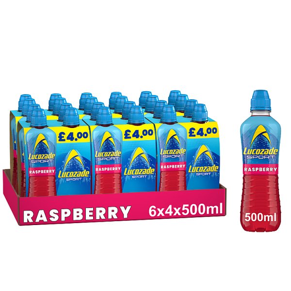 Lucozade Sport Drink Raspberry 4x500ml PMP £4