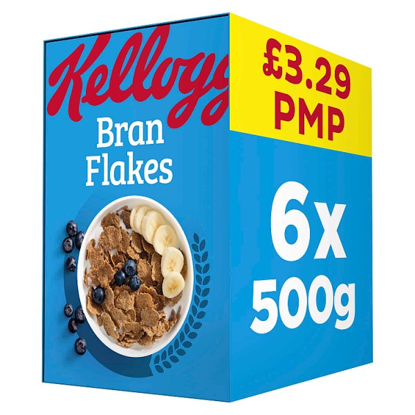 Kellogg's Bran Flakes Breakfast Cereal 500g PMP £3.29