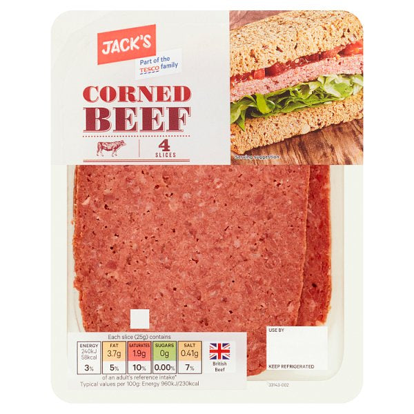 Jack's Corned Beef 4 Slices 100g