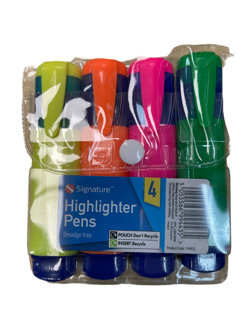 Highlighter pens 4pk