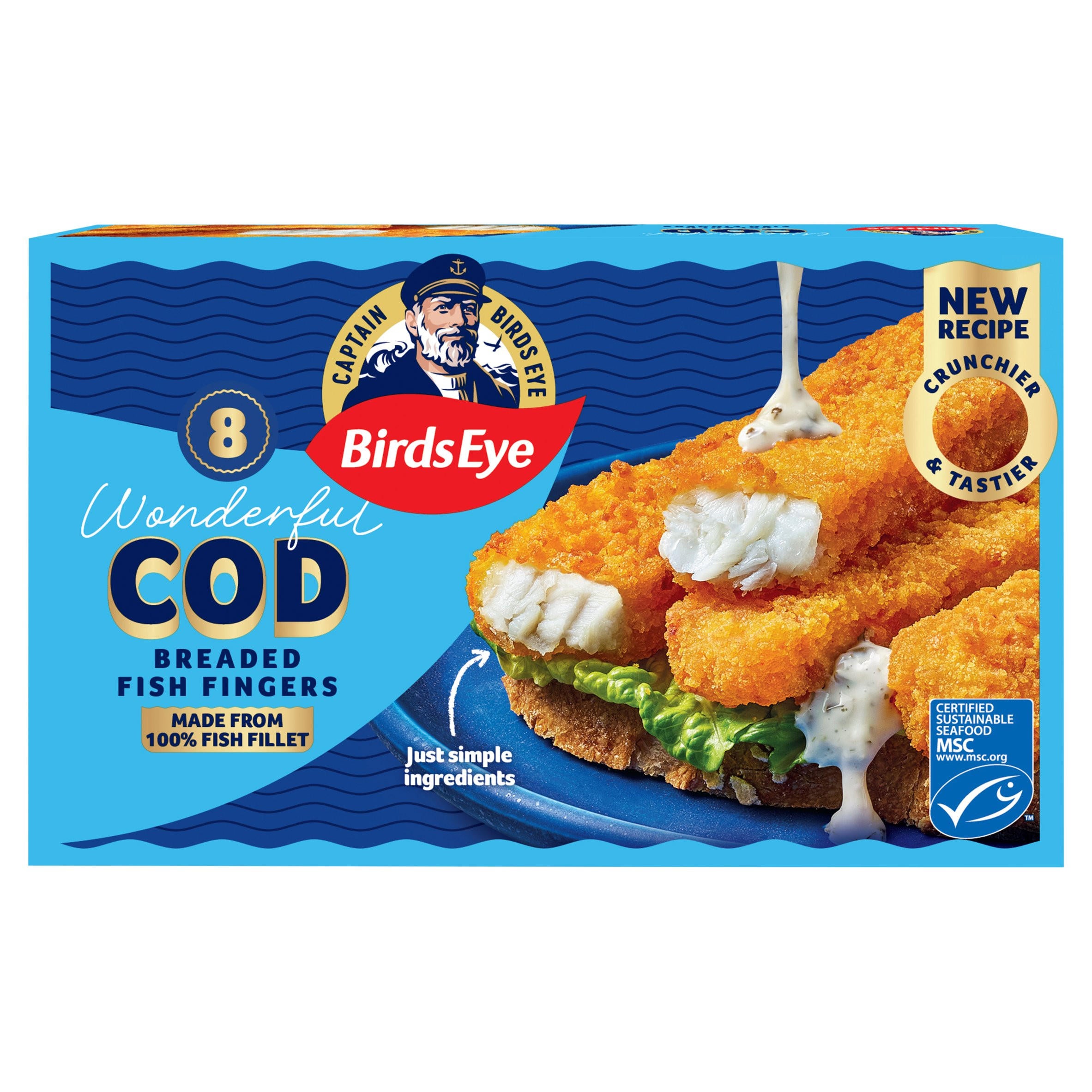 Birds Eye 8 Cod Fish Fingers 224g