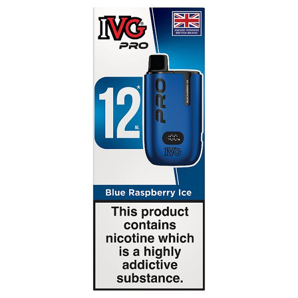 IVG Pro Blue Raspberry Ice 12ml [Compliant vape ]