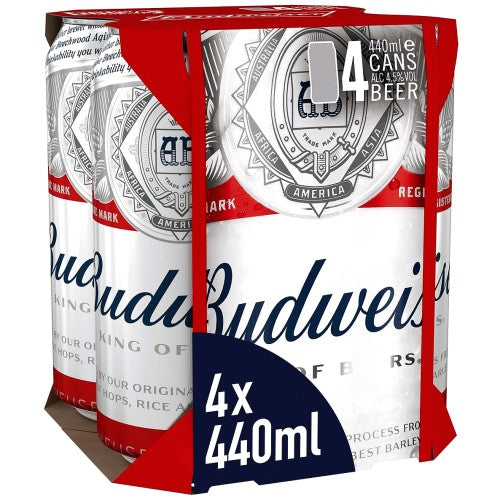 Budweiser Beer 4 x 440ml