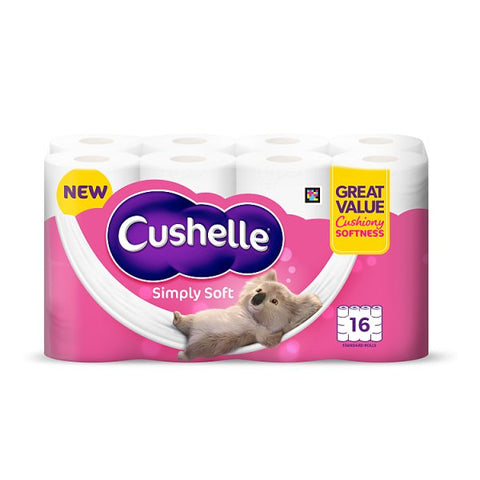 Cushelle Simply Soft Toilet Roll 16 Standard Rolls