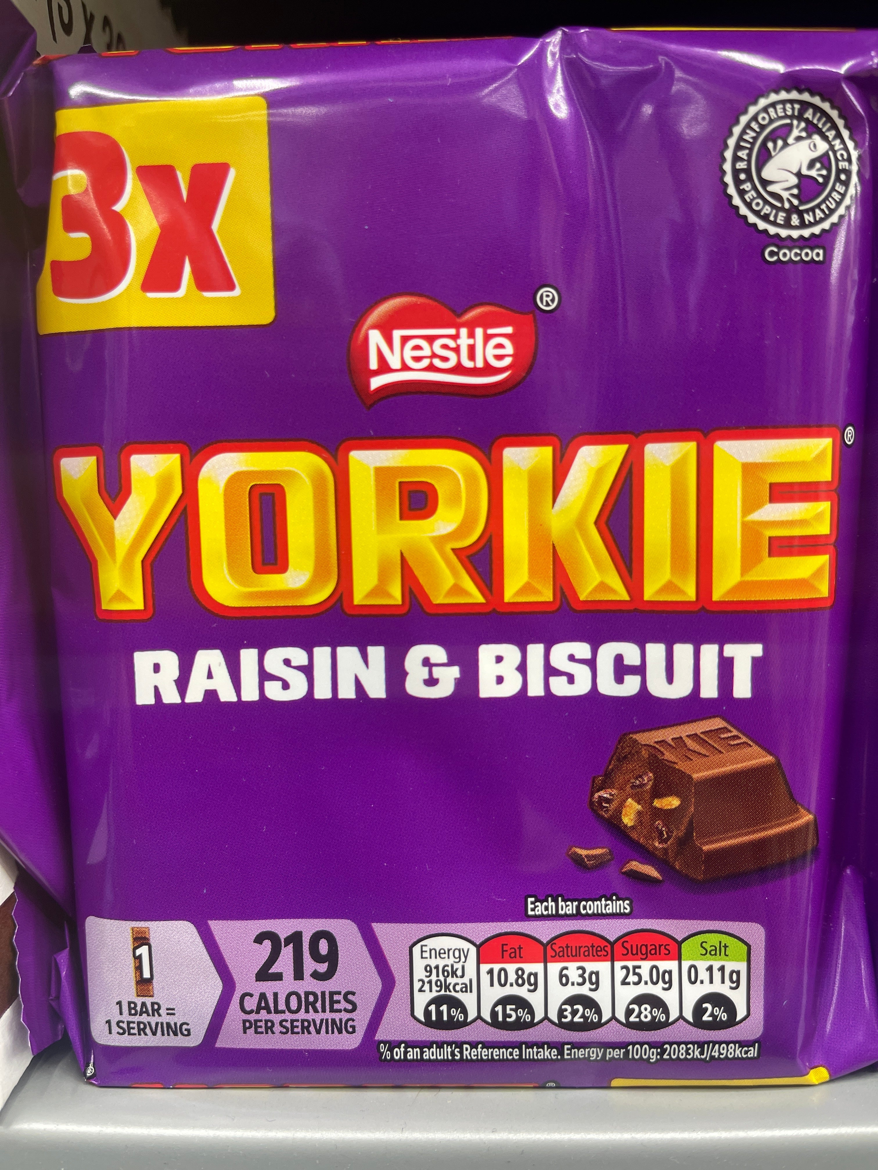 Yorkie Raisin & Biscuits 3pk