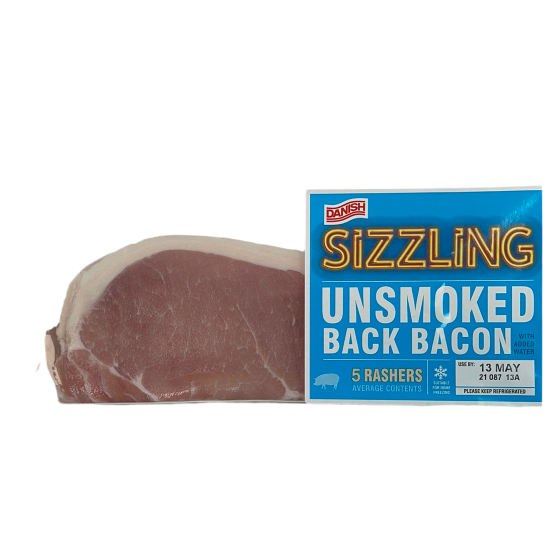 Sizzling unsmoked Back Bacon