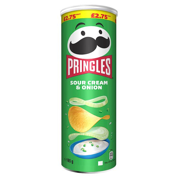 Pringles Sour Cream & Onion Crisps 165g