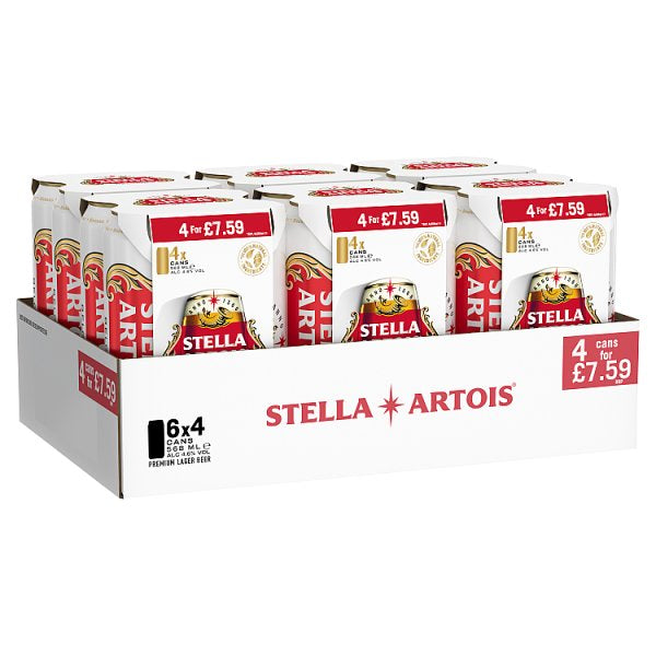 Stella Artois Premium Lager 4 x 568ml