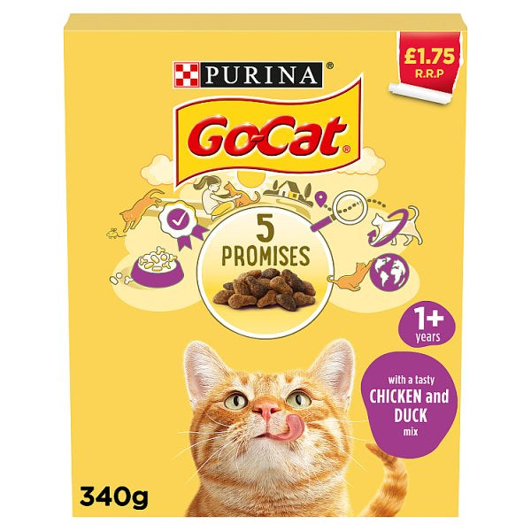 Go-Cat with a Tasty Chicken and Duck Mix 1+ Years 340g