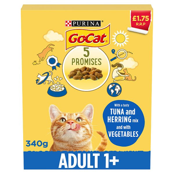 Go-Cat with a Tasty Tuna and Herring Mix and with Vegetables 1+ Years 340g