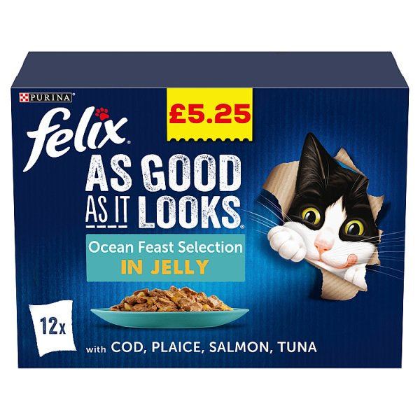 Felix As Good As It Looks Ocean Feast Selection in Jelly 12 x 100g