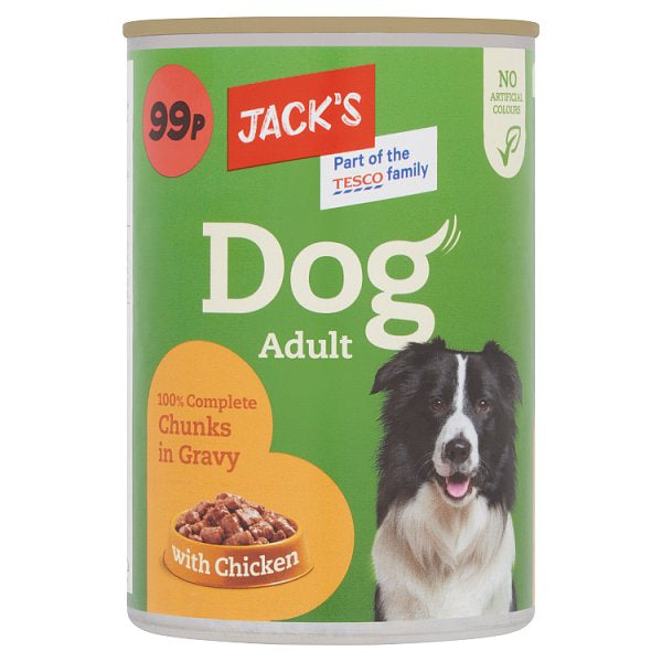 Jack's Dog Adult 100% Complete Chunks in Jelly with Chicken 415g