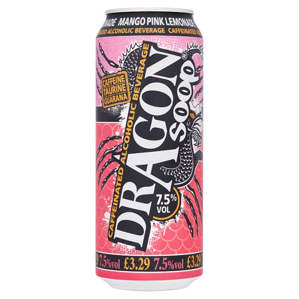 Dragon Soop Mango Pink Lemonade Caffeinated Alcoholic