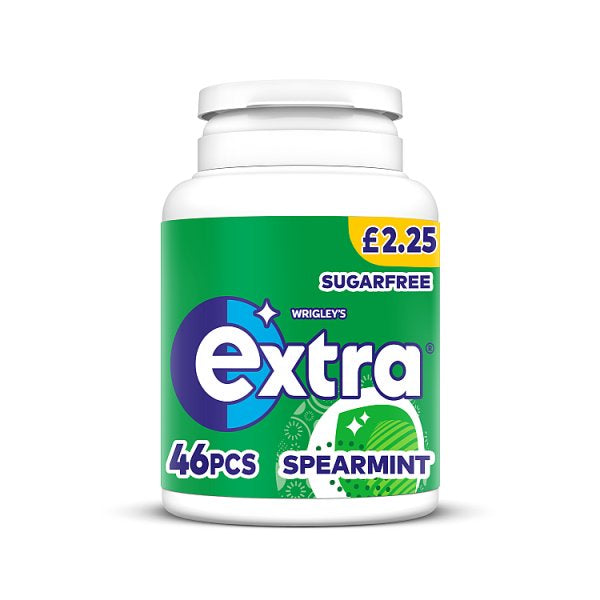 Extra Spearmint Sugarfree Chewing Gum Bottle £2.25 PMP 46 Pieces [PM £2.25 ]