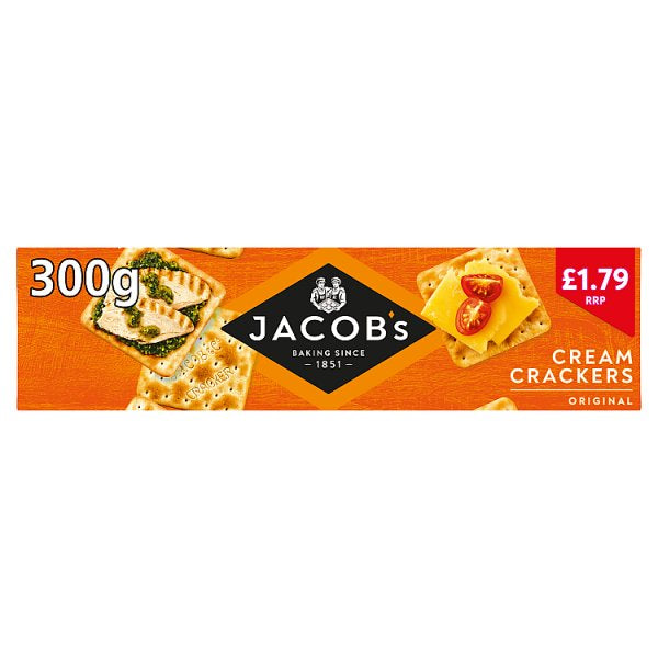 Jacob's Cream Crackers 300g PMP £1.79