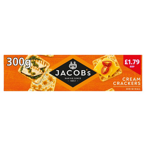 Jacob's Cream Crackers 300g PMP £1.79