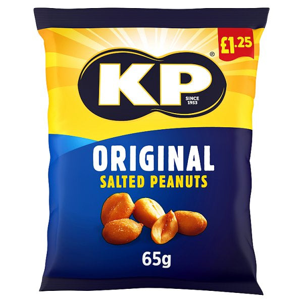 KP Original Salted Peanuts 65g, £1.25 pm