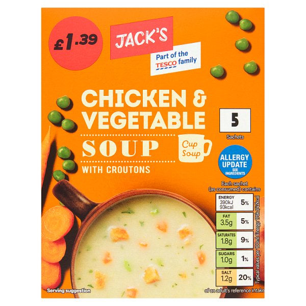 Jack's Chicken & Vegetable Cup Soup with Croutons 110g