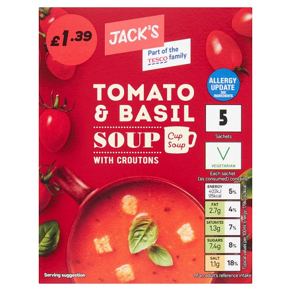 Jack's Tomato & Basil Soup with Croutons 120g