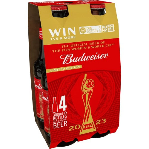 Calories In Budweiser Lager Beer Bottles 4 X 300ml