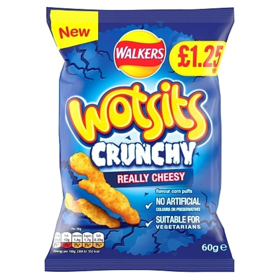 Walkers Wotsits Crunchy Cheese Snacks  60g