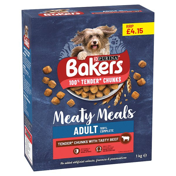 Bakers Meaty Meals Adult Tender Chunks with Tasty Beef 1kg