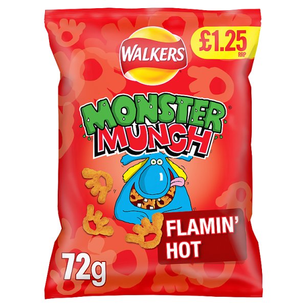 Walkers Monster Munch Flamin' Hot Snacks 72g