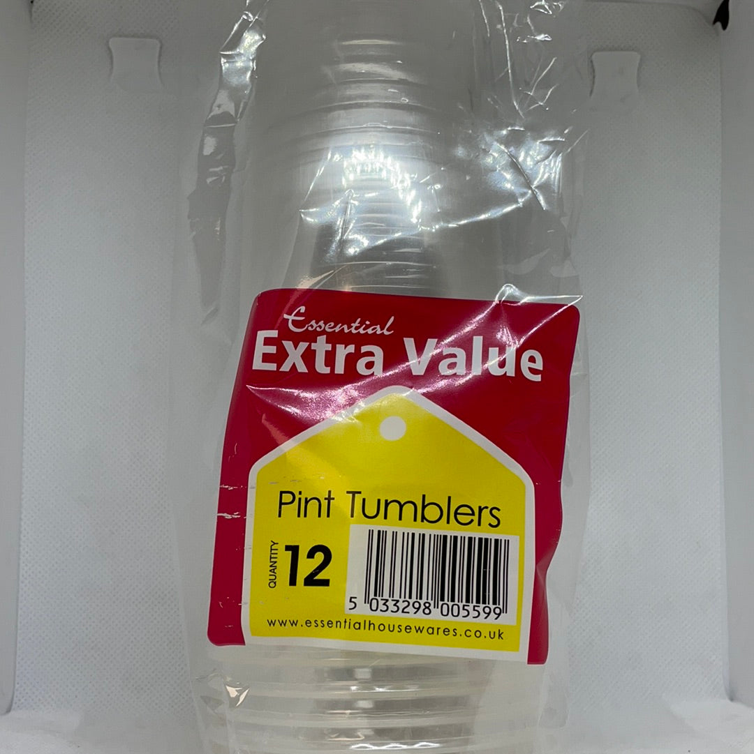 Pint Tumblers Plastic Cups 12Pack