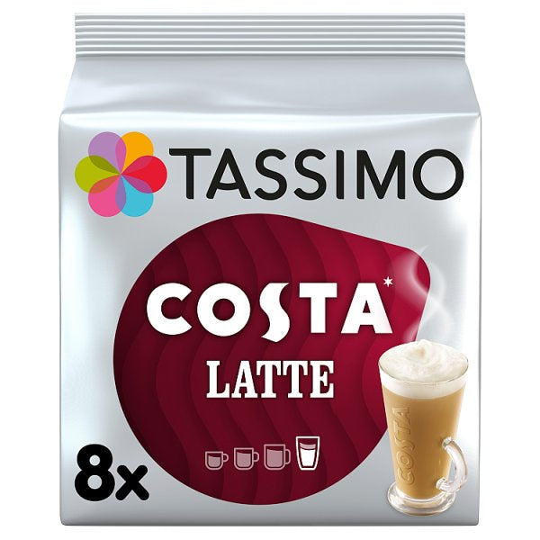 Tassimo Costa Latte Coffee Pods x8