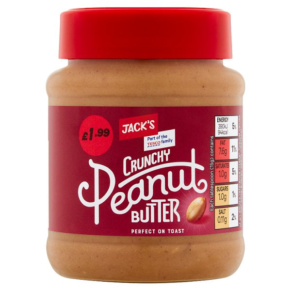 Jack's Crunchy Peanut Butter 340g [PM £1.99 ]