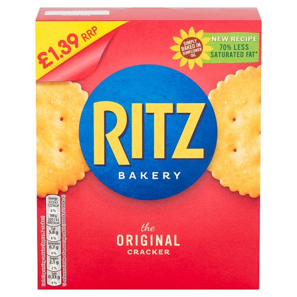 Ritz Original £1.39 Crackers 200g