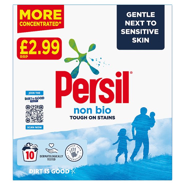 Persil Fabric Cleaning Washing Powder Non Bio 10 Wash [PM £2.99