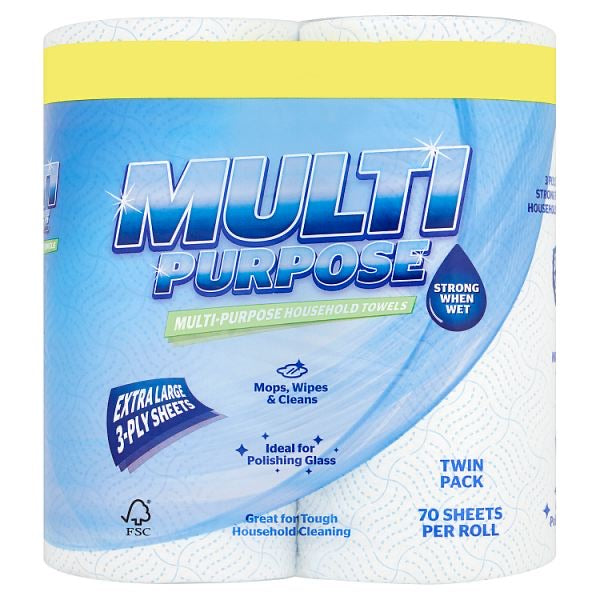 Multi Purpose Household Towels Extra Large 3-Ply Sheets Twin